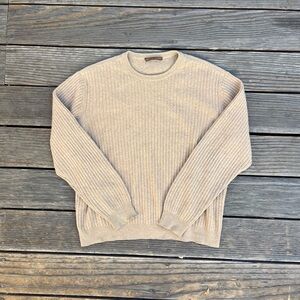 Vintage Ribbed Cashmere Crewneck Sweater M/L